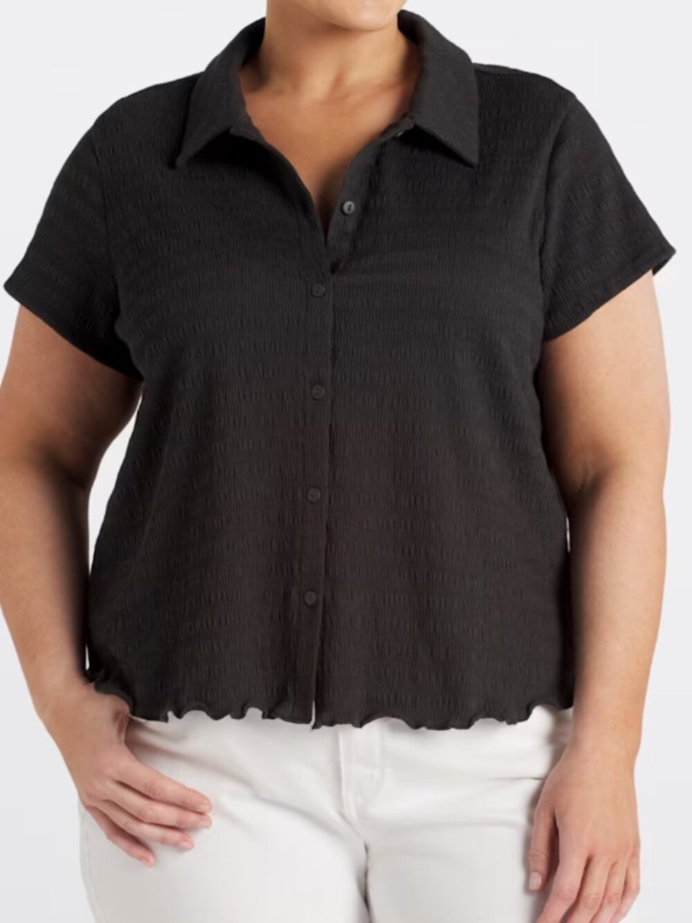 Bobeau Canelia Knit Button Down Top 2X - Picture 2 of 5